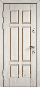 Металлическая дверь в белой эмали снаружи и слоновая кость внутри №3 внутренняя - фото