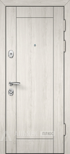 Входная дверь 2000х800 с зеркалом в цвете сандал белый №131 внешняя - фото