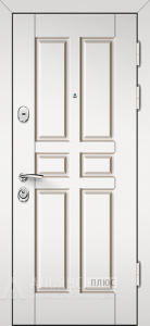 Шумоизоляционная входная дверь беленый дуб №32 внешняя - фото