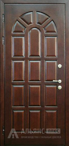 Бронированная наружная дверь с накладкой №19 внутренняя - фото