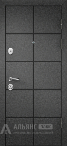 Правая входная дверь для квартиры с зеркалом в цвете Венге №124 внешняя - фото