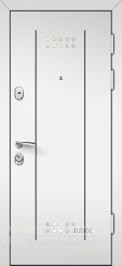Недорогая дверь белая для подъезда №57 внешняя - фото