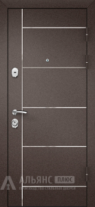 Металлическая дверь с молдингом снаружи и внутри №55 внешняя - фото