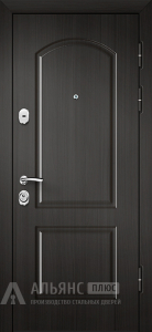 Минималистичная дверь для дачи в темных тонах №39 внешняя - фото