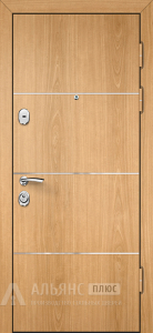 Дачная дверь с отделкой шпоном и утеплителем №36 внешняя - фото