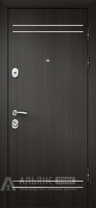 Стальная дверь в квартиру с зеркалом и шумотеплоизоляцией №30 внешняя - фото