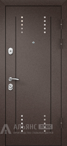 Наружная металлическая дверь на дачу с отделкой экошпон внутри №54 внешняя - фото