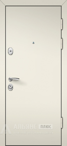 Глухая дверь с усиленной звукозащитой и цветом внешней отделки слоновая кость №10 внешняя - фото