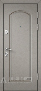 Входная дверь с терморазрывом под покраску с зеркалом №123 внешняя - фото