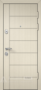 Дверь входная в квартиру с большим зеркалом шумоизоляционная №27 внешняя - фото