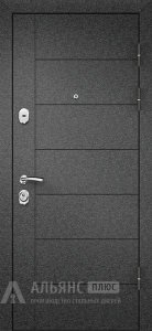 Гладкая стальная дверь на дачу с отделкой беленый дуб и стеклянным молдингом №52 внешняя - фото