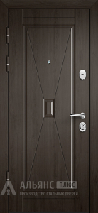 Дверь премиум 3к венге входная в стиле лофт со вставками из стекла №10 внутренняя - фото