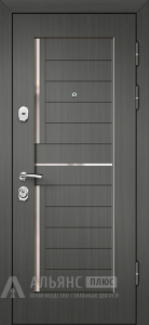 Входная дверь утепленная в коттедж с покраской в цвет антрацит №97 внешняя - фото