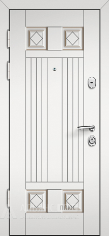 Фото 2 «Межкомнатная белая утепленная дверь с филёнчатым рельефом двух сторон и термоизоляцией №12»