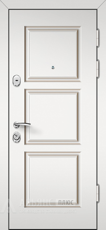 Фото «Белая дверь в загородный дом с рельефным узором №14»