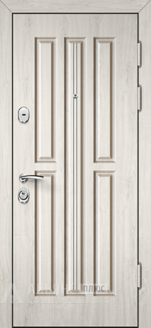 Фото «Межкомнатная белая утепленная дверь с филёнчатым рельефом двух сторон и термоизоляцией №12»